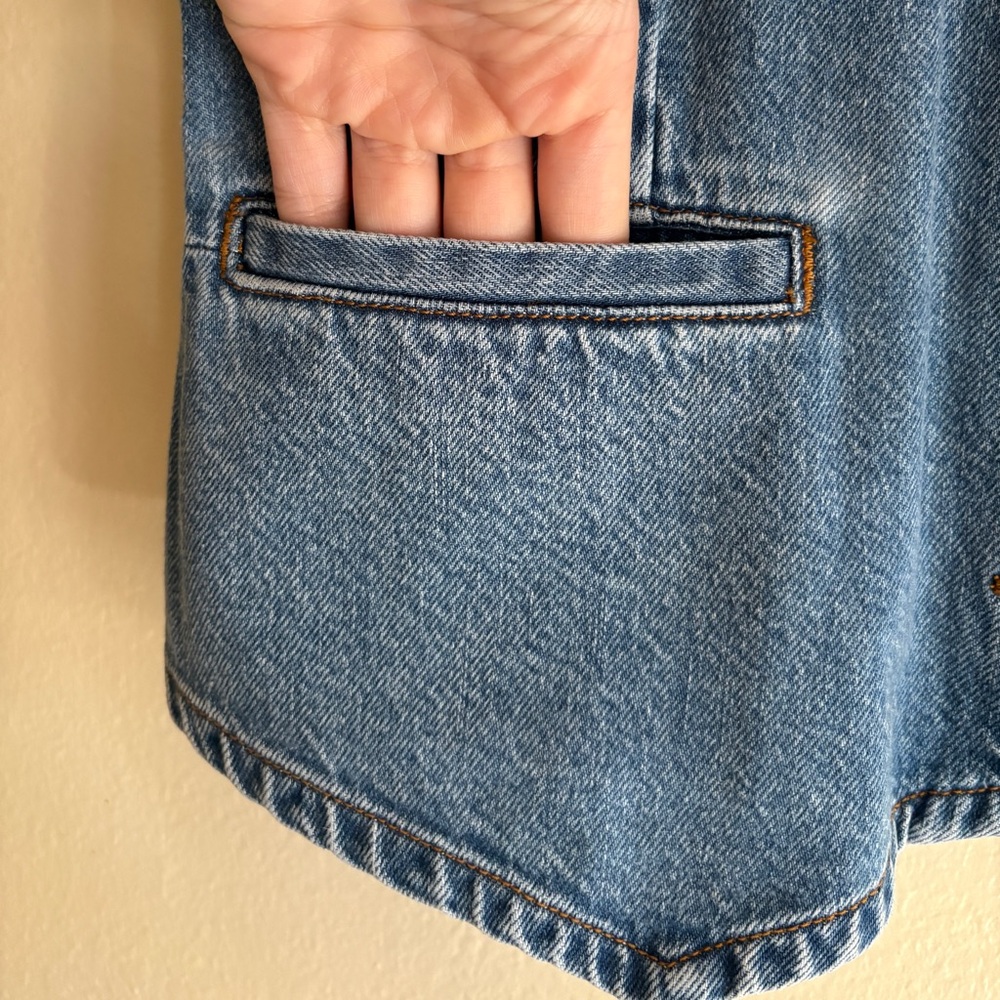 AG Adriano Goldschmied Blue Denim Vest NWT - Picture 6 of 9